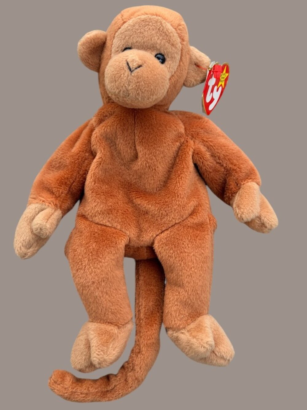 Vintage Ty Beanie Baby Bongo Monkey 1995 Style 4067 w/ Hang Tag Retired Plush